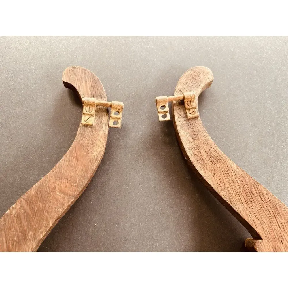 Antique Victorian Carved Oak Dresser Mirror Supports Standards Pair c1900